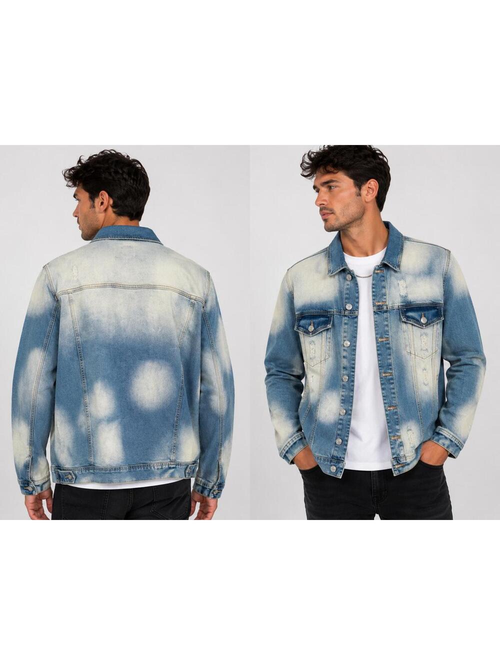 Rockstar Original Thrashed Distressed Denim Jacket Light Wash Men's XXL - Picture 2 of 7
